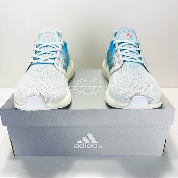 Adidas Primeblue Ultraboost 20 Women Athletic/Running Shoes Size 8.5 White Blue - Picture 10 of 16